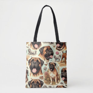 Vintage Bullmastiff Seamless Tygkasse
