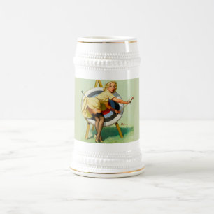 Vintage Bullseye Beer Stein Sejdel