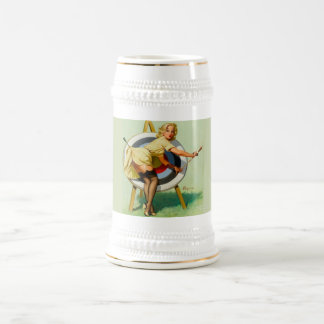 Vintage Bullseye Beer Stein Sejdel