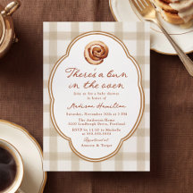 Vintage Bun in the Oven Cinnamon Roll Baby Shower