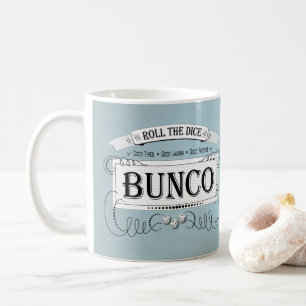 Vintage Bunco Player Dice Blue Kaffemugg