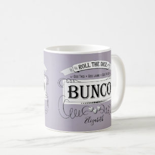 Vintage Bunco Player Monogram Namn Kaffemugg