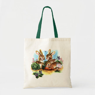 Vintage Bunnies Bag Tygkasse