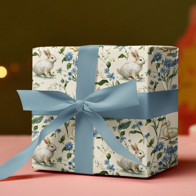 Vintage Bunnies | Easter Wrapping Paper Presentpapper (Skapare uppladdad)