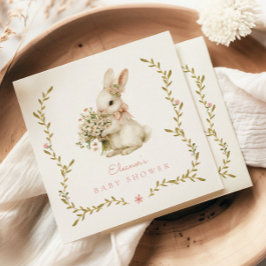 Vintage Bunny Baby Shower Pappersservett
