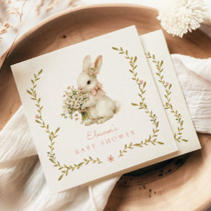 Vintage Bunny Baby Shower Pappersservett