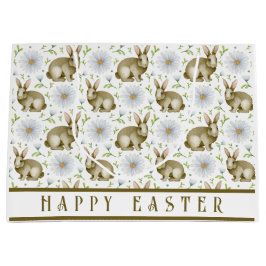 Vintage Bunny Blommigt Glad påsk