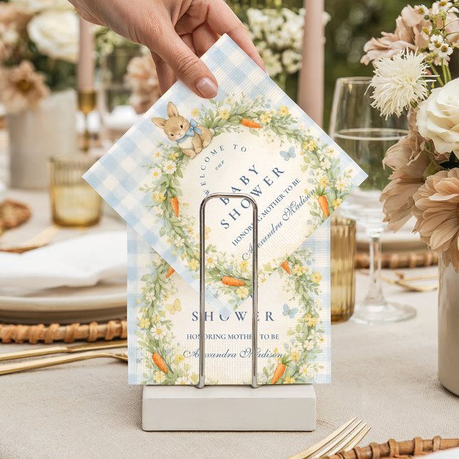 Vintage Bunny Garden Babyfirande Pappersservett (Skapare uppladdad)