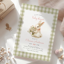 Vintage Bunny Gingham Baby Shower