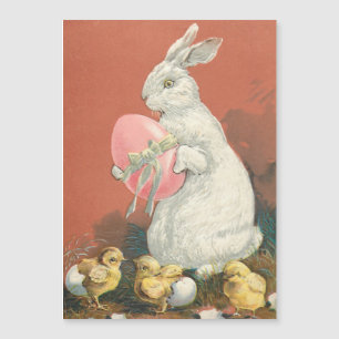 Vintage Bunny med Påskägg och Chickar