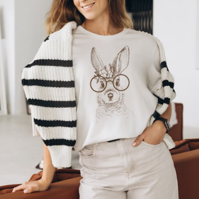 Vintage Bunny och Glass T Shirt (Skapare uppladdad)