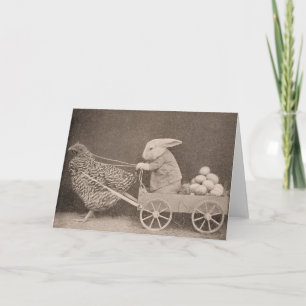 Vintage - Bunny och Hen Kort