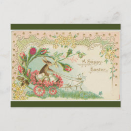 Vintage Bunny och Klockor utslaktad av Lambs Påsk Vykort