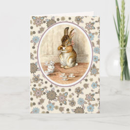 Vintage Bunny. Påsk-kort Helgkort