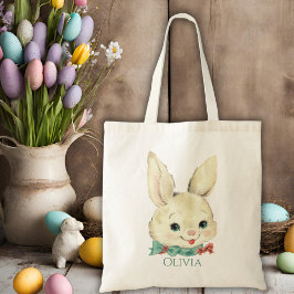 Vintage Bunny Personlig Påsk Tygkasse