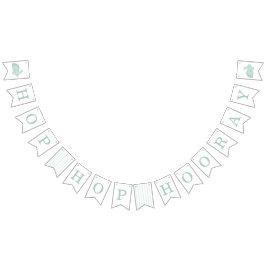 Vintage Bunny Ram Påsk Bunting Banner - Mint Vimplar