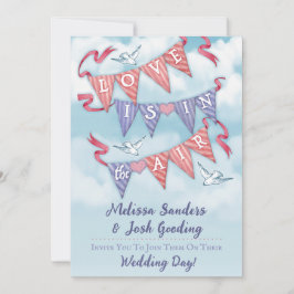 Vintage Bunting Wedding Invitations  Inbjudningar