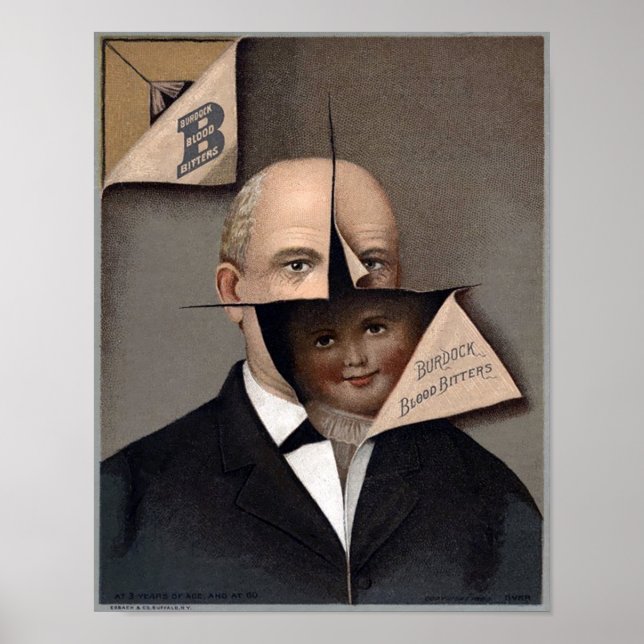 Vintage Burdock Blood Bitters Annons Poster (Framsidan)