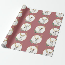 Vintage Burgundy Hjorthornsinslagspapper Presentpapper