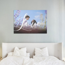 Vintage Burgundy Overlay par Photo Kärlek Scriptp Canvastryck