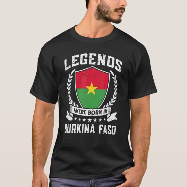 Vintage Burkina Faso Flagga T Shirt (Framsida)