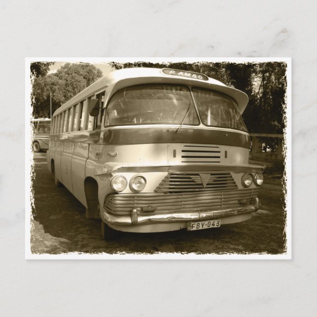 Vintage Bus at Malta Vykort (Framsida)