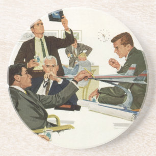 Vintage Business, Airline Executive Meeting Underlägg Sandsten