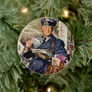 Vintage Business, e-postleverantör Brev Julgransprydnad Keramik