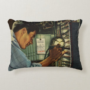 Vintage Business Elektrisk brytarepanel Prydnadskudde