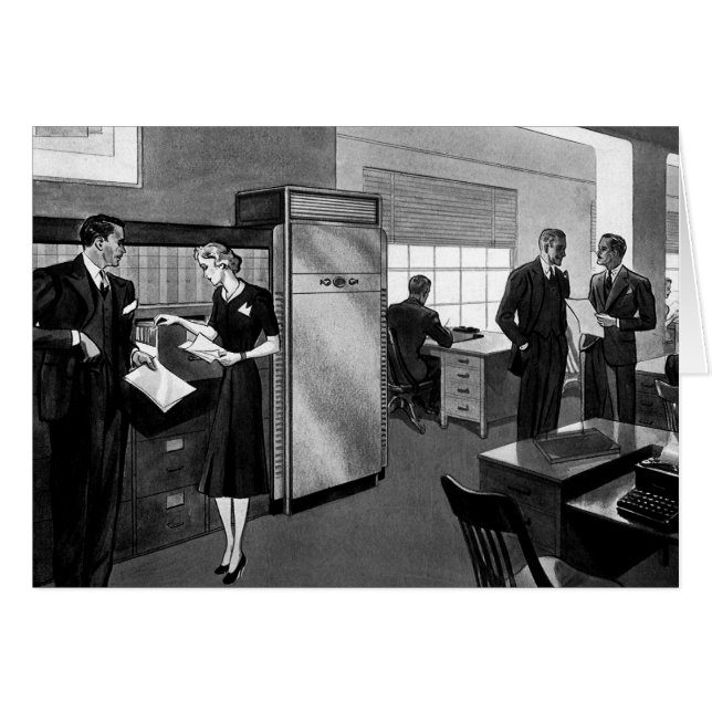 Vintage Business, Executive Business Office Hälsningskort (Framsidan Horizontal)