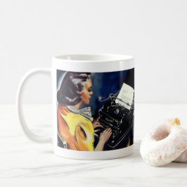 Vintage Business Executive Secretary Typing Brev Kaffemugg
