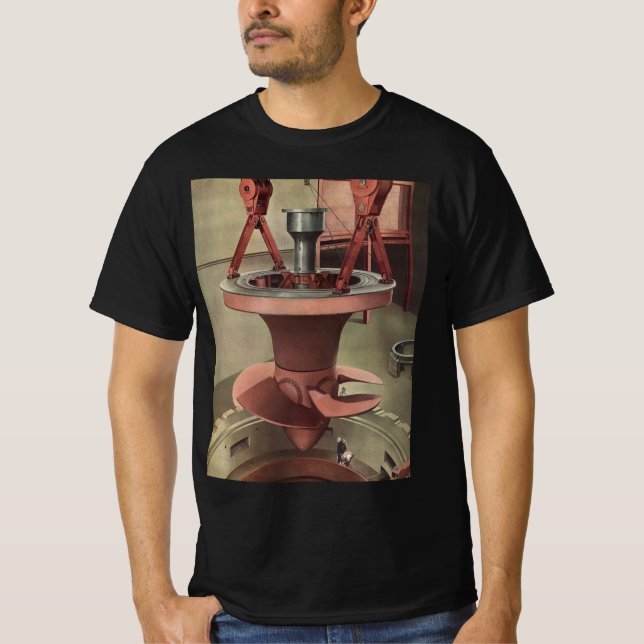 Vintage Business, Giant Vatten Turbine Energy T-shirt (Framsida)