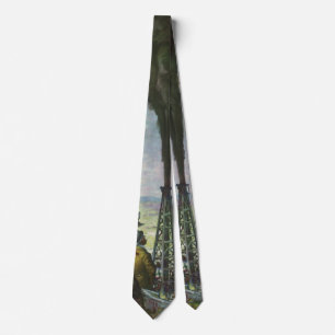 Vintage Business, Gushing Oil well med arbetare Slips