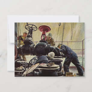 Vintage Business, Oil Platform on Ocean