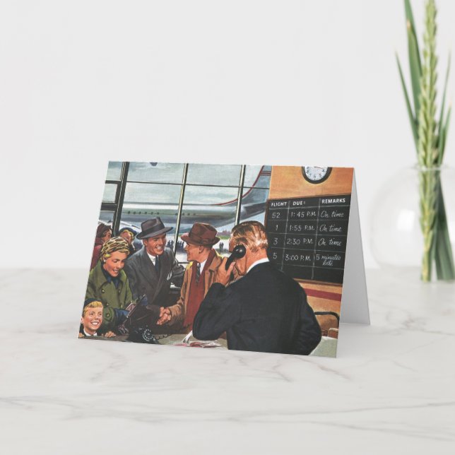 Vintage Business, People at Airline Counter Kort (Framsida)