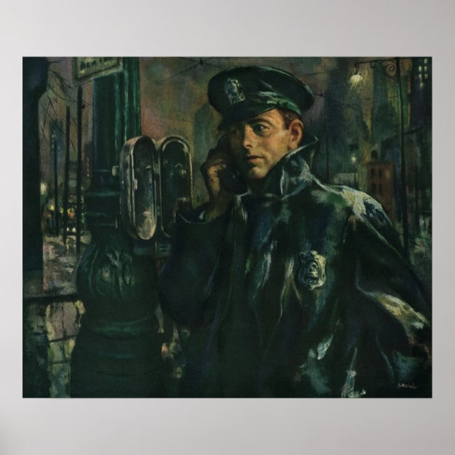 Vintage Business, polis på Akutets telefon Poster (Framsidan)