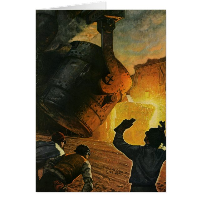 Vintage Business, ståltillverkningsindustri Hälsningskort (Framsidan)