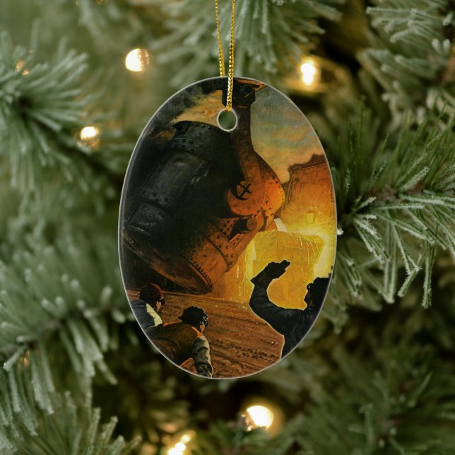 Vintage Business, ståltillverkningsindustri Julgransprydnad Keramik (Träd)