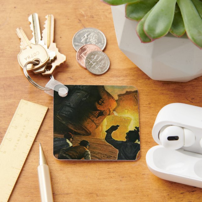 Vintage Business, ståltillverkningsindustri Nyckelring (Skrivbord)