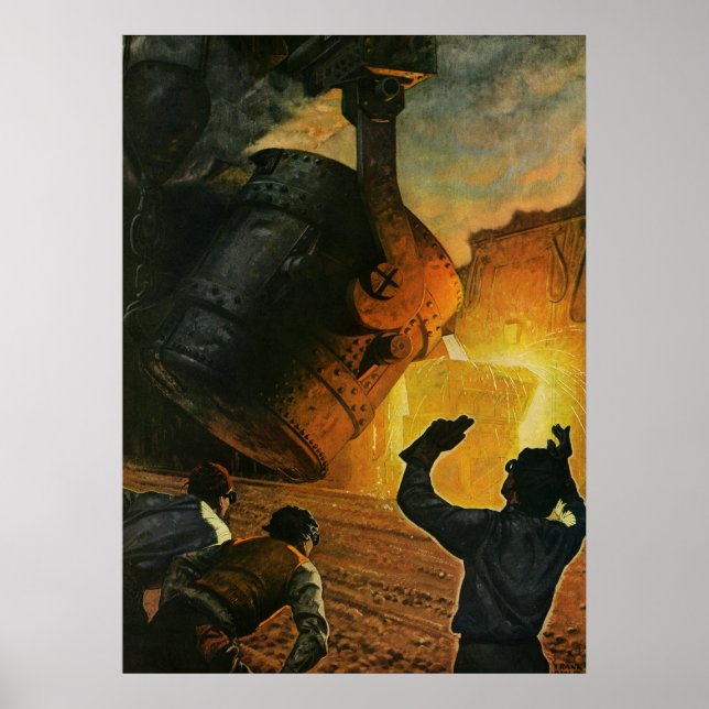 Vintage Business, ståltillverkningsindustri Poster (Framsidan)