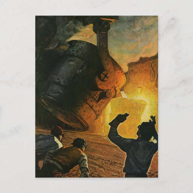 Vintage Business, ståltillverkningsindustri Vykort (Framsida)