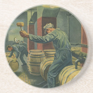 Vintage Business, Vin Skapar Corking Vin Barrels Underlägg