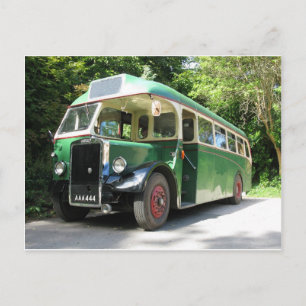 Vintage buss, 1940 transport, nostalgi vykort