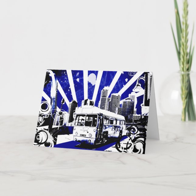 Vintage Buss Helgkort (Framsida)