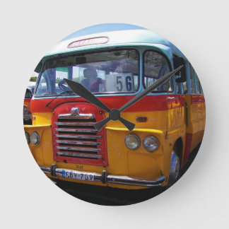 Vintage buss rund klocka