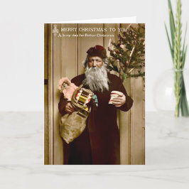 Vintage Busy Pappa jul Helgdag Card Helgkort