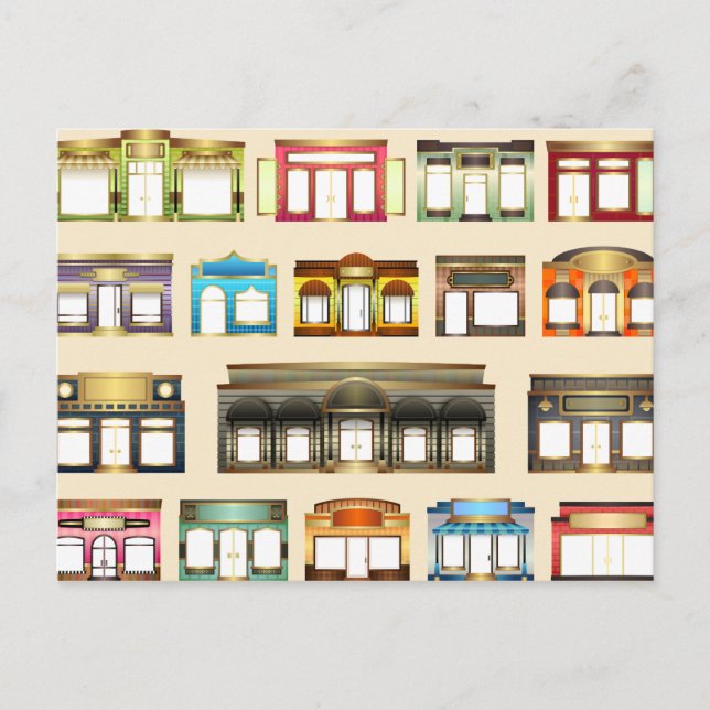 vintage butiker vykort (Framsida)