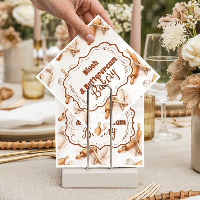 Vintage Buttercream Bakery Branding Pappersservett (Skapare uppladdad)