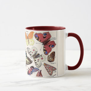 Vintage Butterflies av Adolphe Millot Mugg