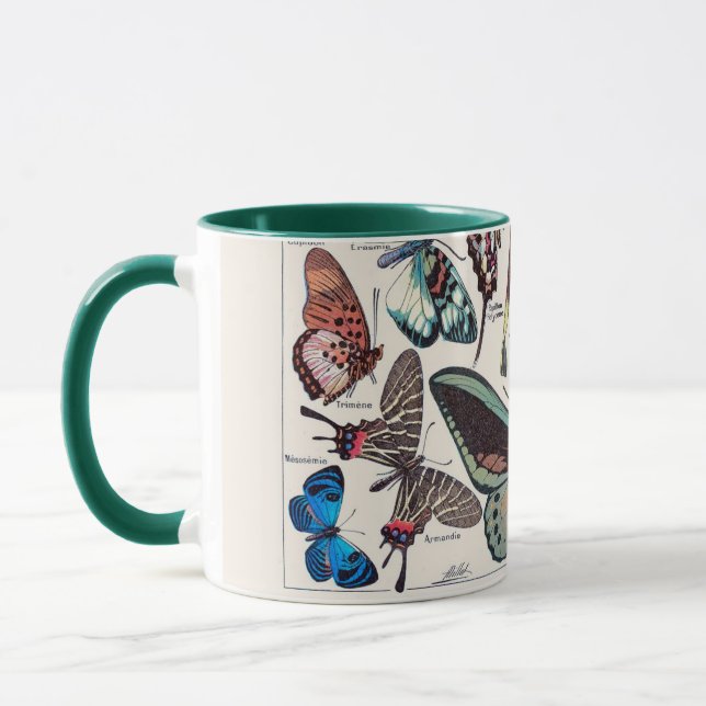 Vintage Butterflies av Adolphe Millot Mugg (Vänster)